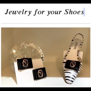 Black Bow Red/Black Dot Shoe Clip Jewelry BBG5